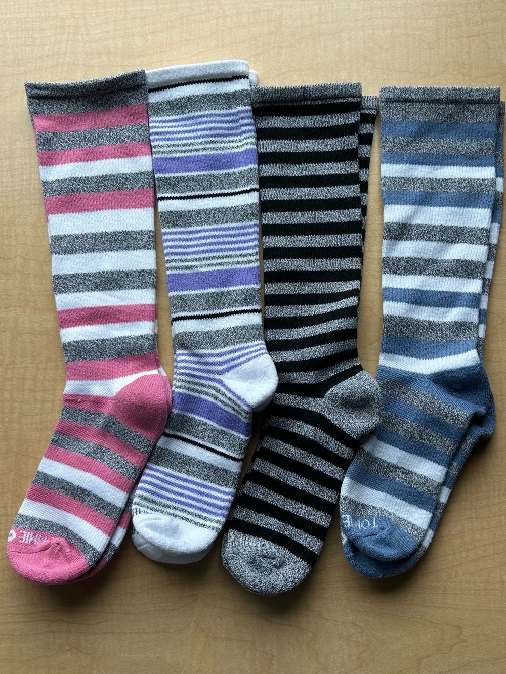 Tommie Copper Women’s 7-9.5 Lot of 4 Over the Calf Compression Socks New
